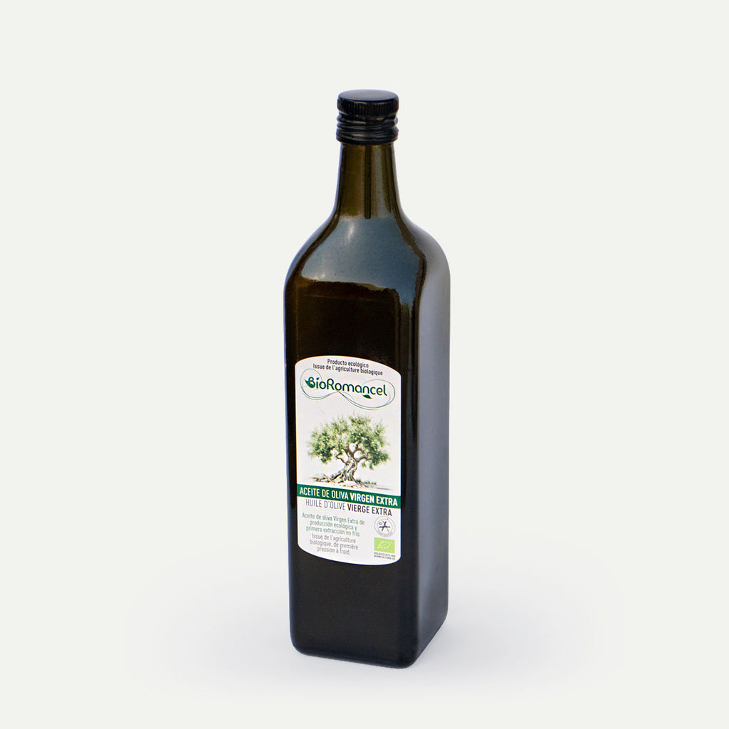 Ekologiškas alyvuogių aliejus butelyje BioRomancel 1L